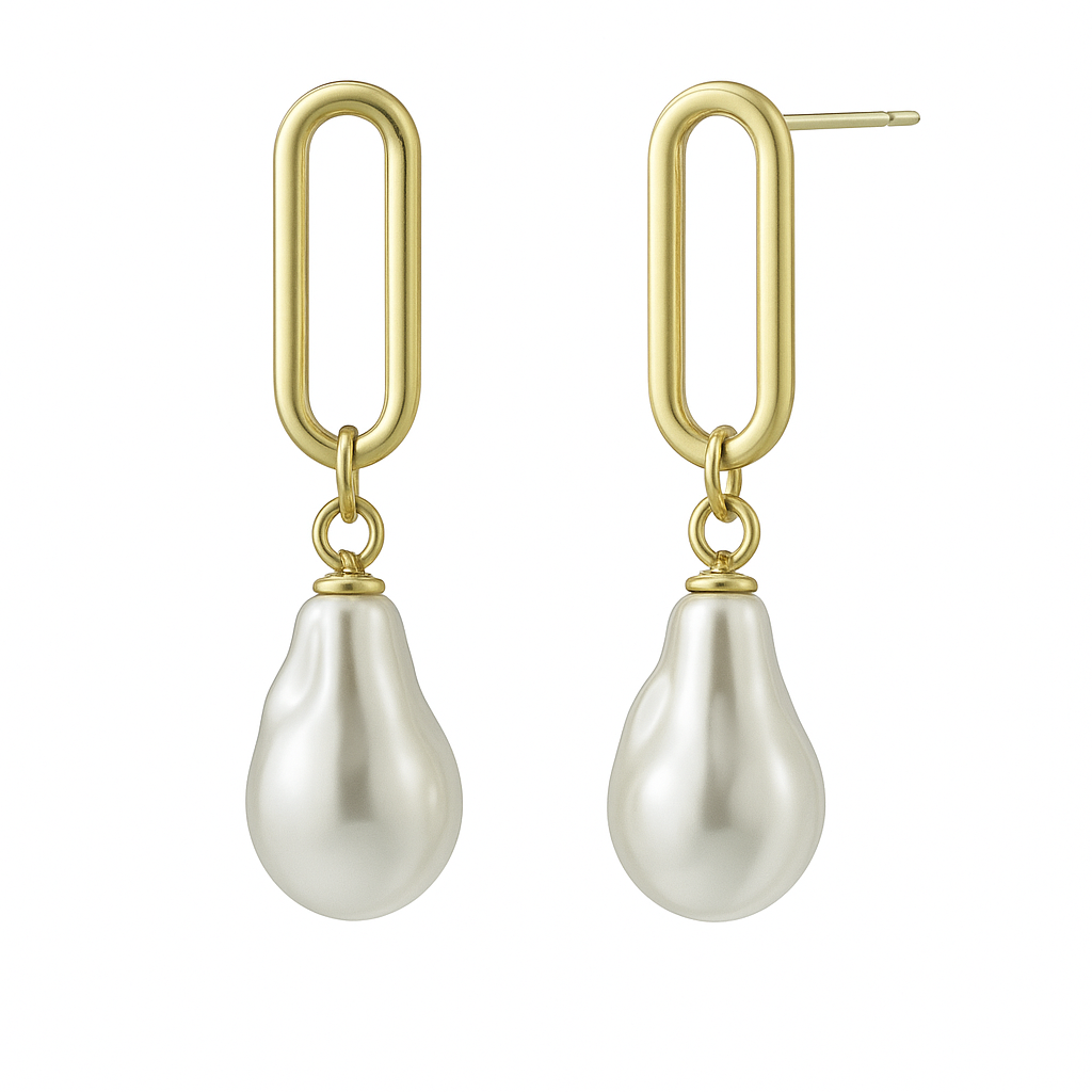 Paper Clip and pearl earring