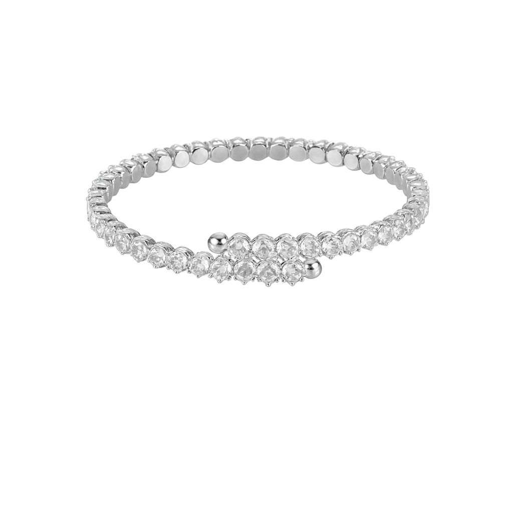 Cz flex cuff bangle