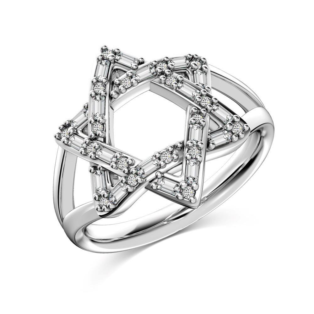 Sterling Silver Star of David Ring