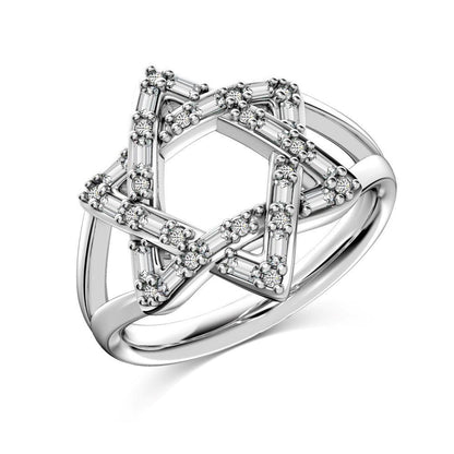 Sterling Silver Star of David Ring